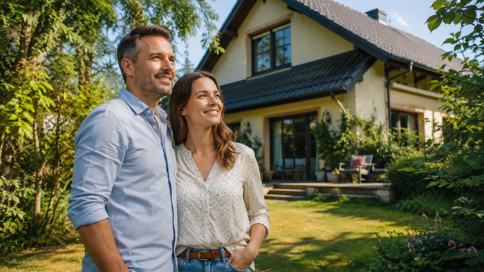 Wohnlage in Sachsen-Anhalt mit Haus, weiter Landschaft und regionalem Zentrum